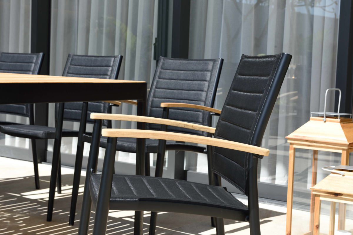 LifestyleGarden Portals 9 Piece Patio Dining Set with Stacking Chairs
