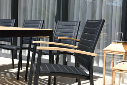 LifestyleGarden Portals 9 Piece Patio Dining Set with Stacking Chairs