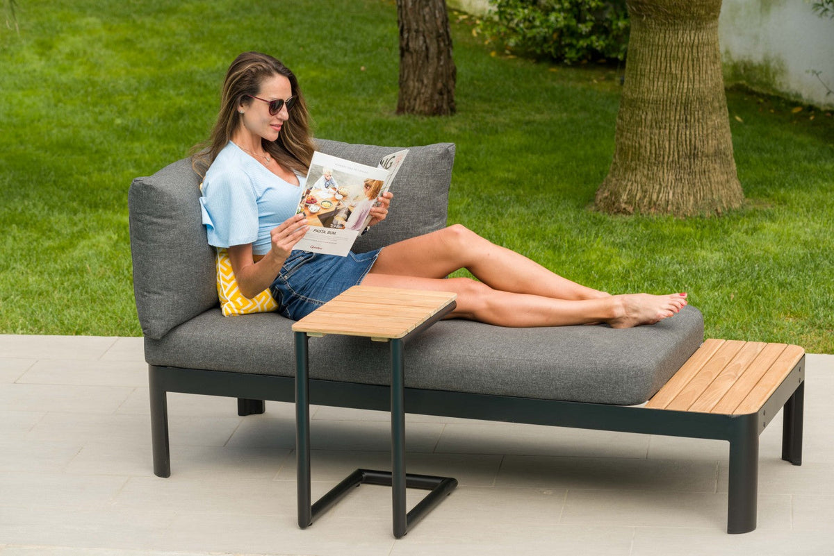 LifestyleGarden Portals Dark C Shape Outdoor Side Table