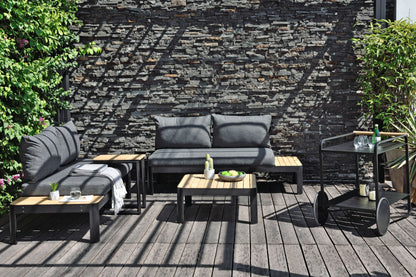 LifestyleGarden Portals Dark Modular Outdoor Sofa, 2 Seat