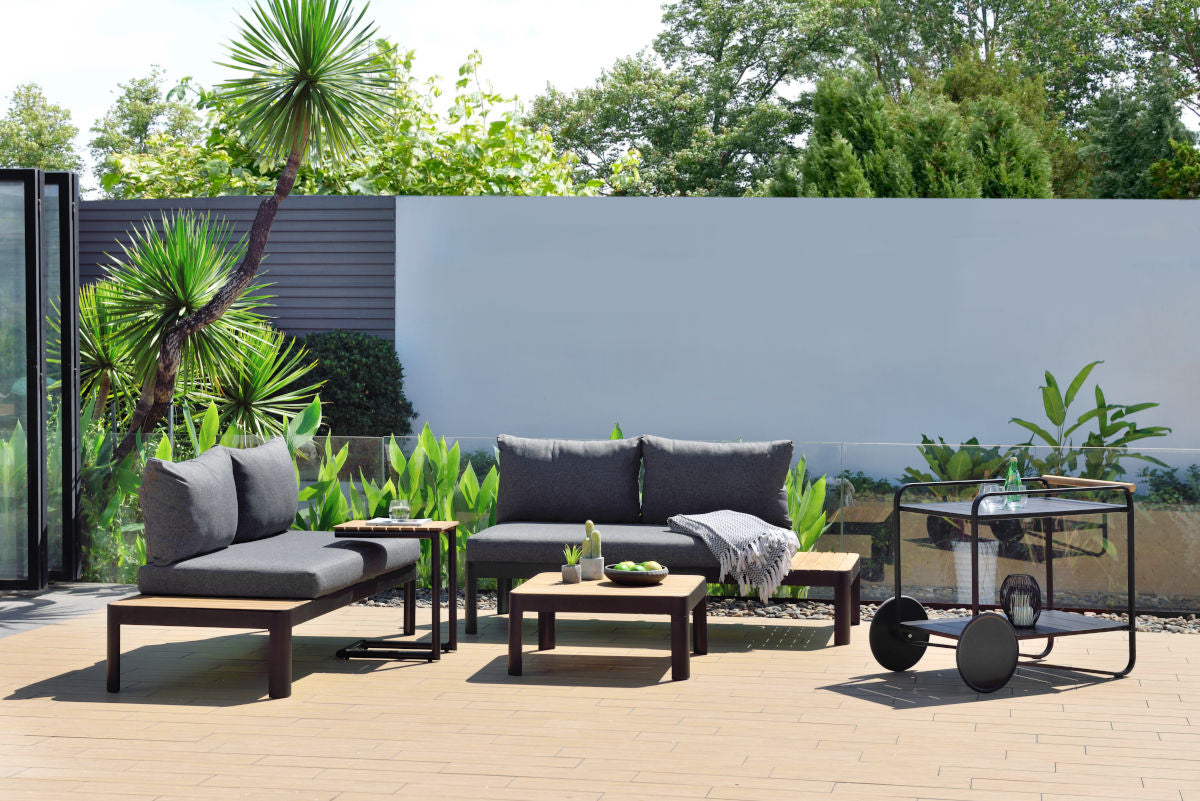 LifestyleGarden Portals Dark Modular Outdoor Sofa, 2 Seat