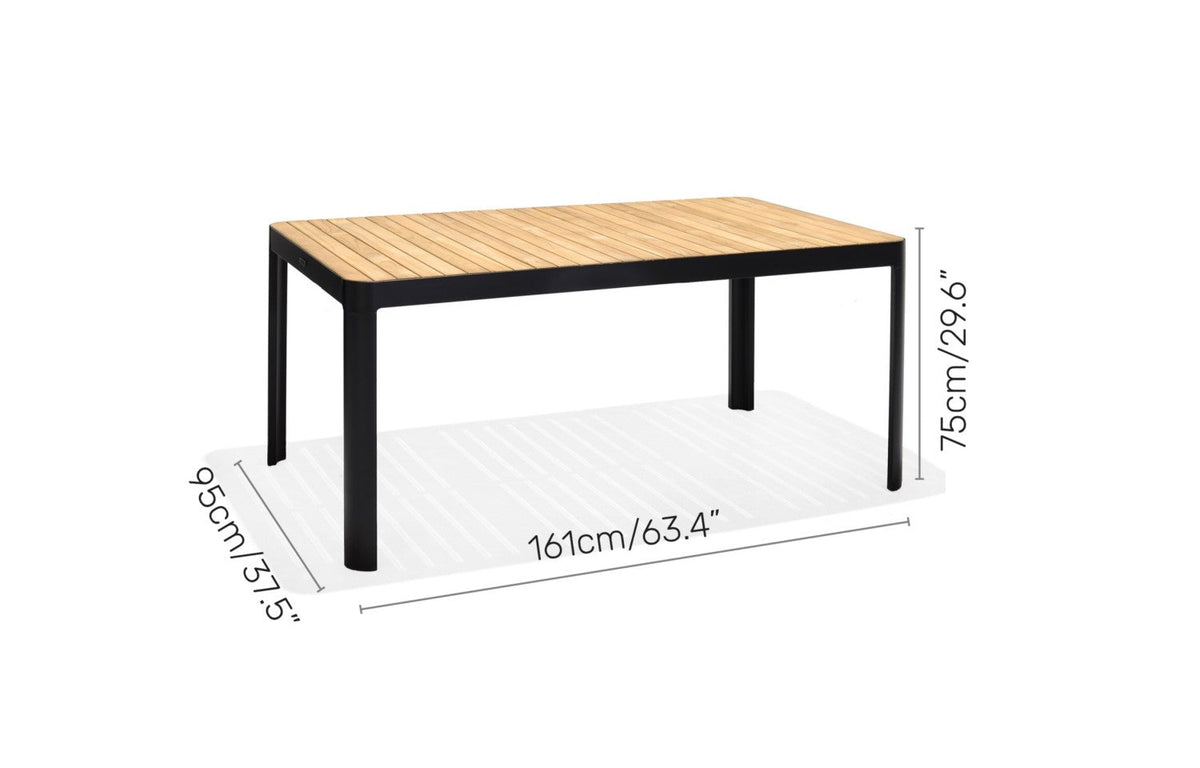 LifestyleGarden Portals Dark 5 Piece Rectangular Patio Dining Set
