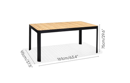 LifestyleGarden Portals Dark 5 Piece Rectangular Patio Dining Set