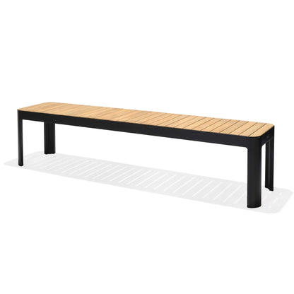 LifestyleGarden Portals Teak and Aluminum Outdoor Picnic Bench