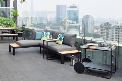 LifestyleGarden Portals Dark C Shape Outdoor Side Table