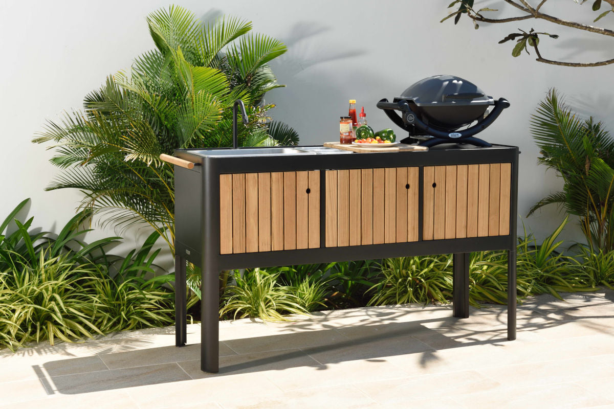 LifestyleGarden Portals Dark Portable Outdoor Kitchen with Sink