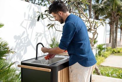 LifestyleGarden Portals Dark Portable Outdoor Kitchen with Sink