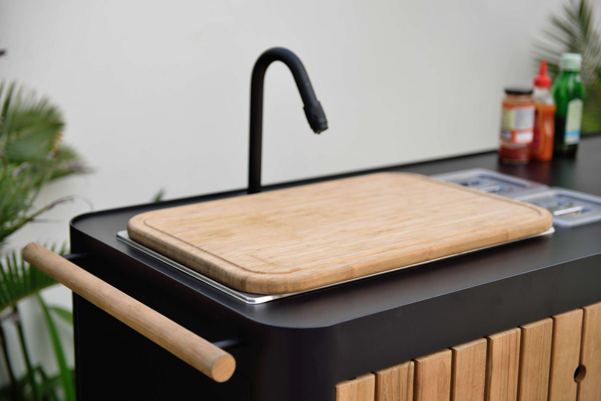 LifestyleGarden Portals Dark Portable Outdoor Kitchen with Sink