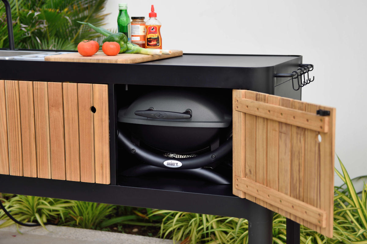 LifestyleGarden Portals Dark Portable Outdoor Kitchen with Sink