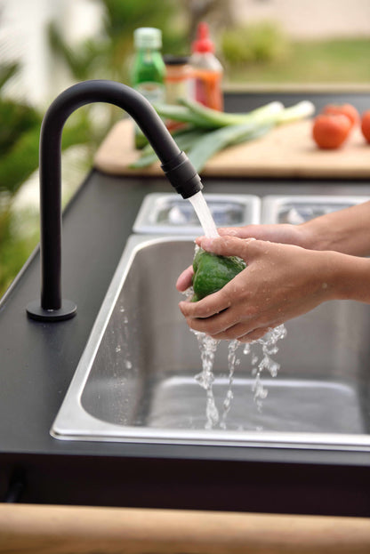 LifestyleGarden Portals Dark Portable Outdoor Kitchen with Sink