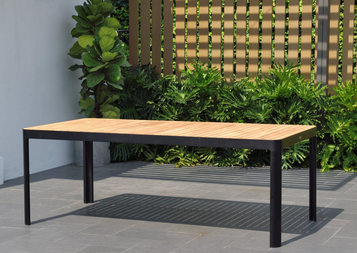 LifestyleGarden Portals Dark Rectangular Outdoor Dining Table