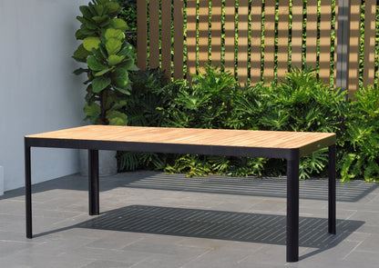 LifestyleGarden Portals Dark Rectangular Outdoor Dining Table