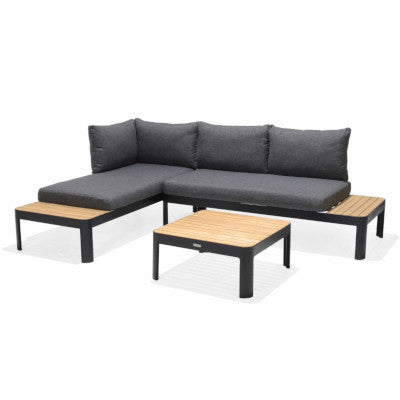 LifestyleGarden Portals Dark 3 Piece Modular Outdoor Sofa Set