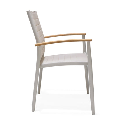 LifestyleGarden Portals Light Stacking Outdoor Dining Armchairs, Set of 2