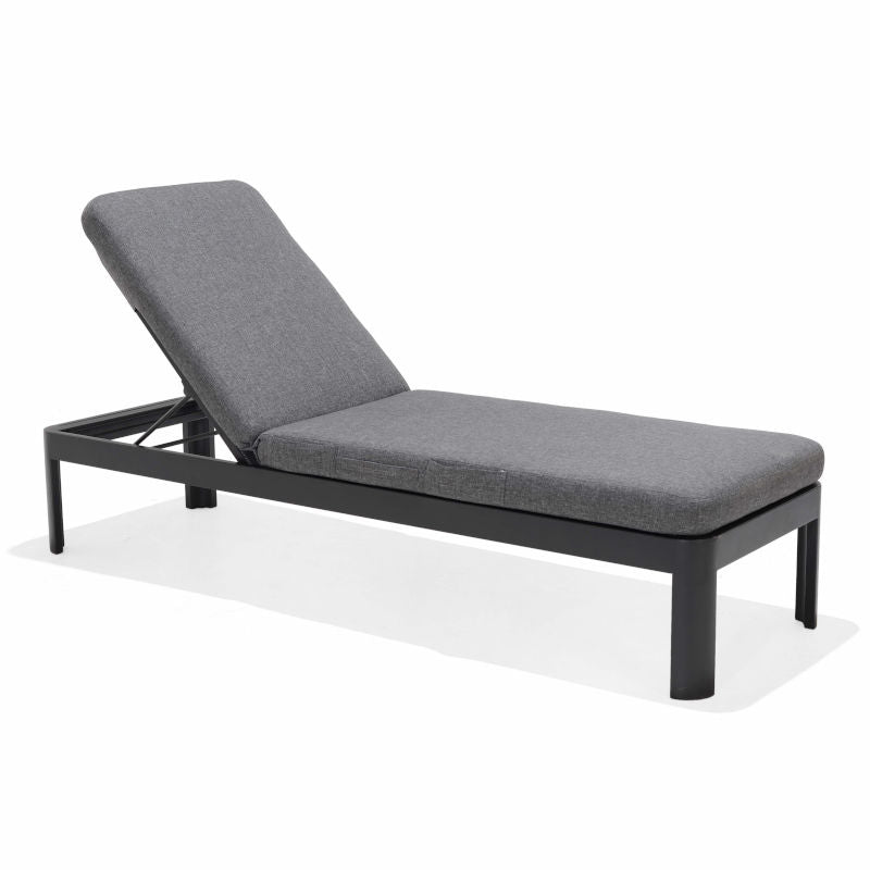 LifestyleGarden Portals Dark Outdoor Sun Lounger with Weather Net