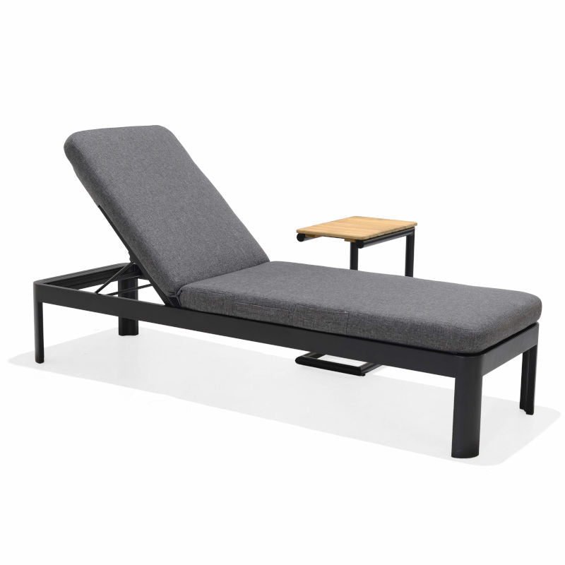 LifestyleGarden Portals Dark Outdoor Sun Lounger with Weather Net