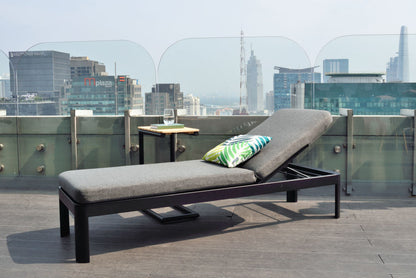 LifestyleGarden Portals Dark Outdoor Sun Lounger with Weather Net