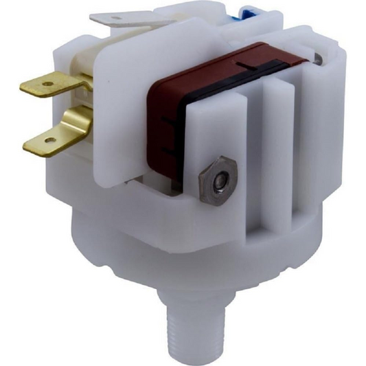 Close-up of the PresAir Pressure Switch SPDT 1/8 in Thread 1-5 PSI Adjustable, showing durable construction and compact design.