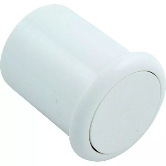 White PresAir push button air actuator for safe and easy pool and spa control.