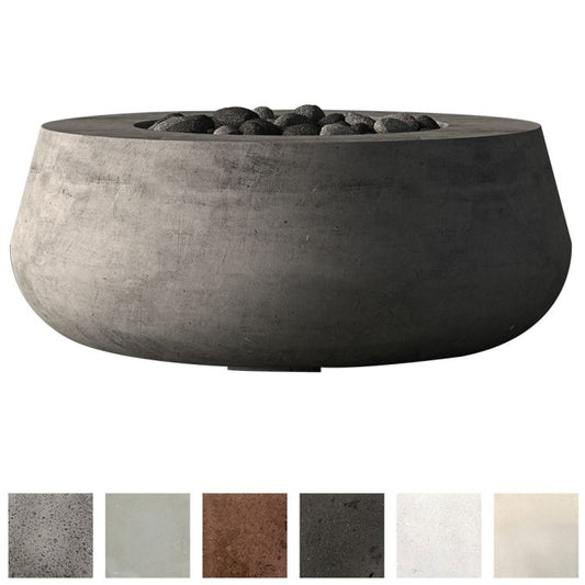 Prism Hardscapes Dune 42-Inch Concrete Round Outdoor Fire Pit Bowl 