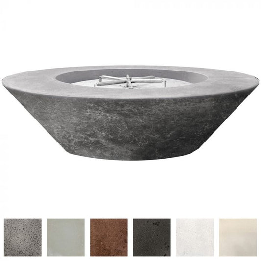 Prism Hardscapes Embarcadero 60-Inch Concrete Round Outdoor Fire Pit Bowl