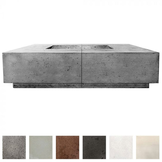 Backyard Fire Pit Hardscapes Largo 72-Inch Concrete Square Outdoor Fire Pit Table