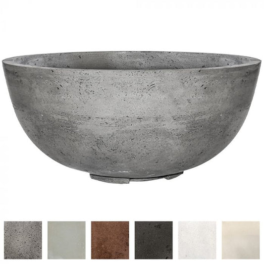Prism Hardscapes Moderno 1 39-Inch Concrete Round Outdoor Fire Pit Bowl