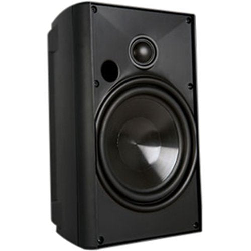 Proficient Audio Outdoor Speaker with 5-1/4" Polypropylene Woofer and 1" Pivoting Supernil Tweeter, Pair, Black | AW525BLK