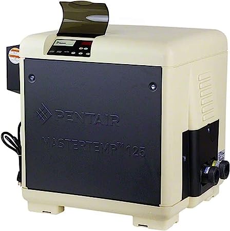 Pentair Pool Heater Pentair MasterTemp 125 Low NOx Pool Heater - Electronic Ignition - Propane Gas with Electrical Plug-In Cord - 125,000 BTU - EC-462025