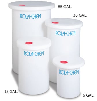 Rolachem 30 Gallon Tank W/Cover And Cap Plug  | 561430