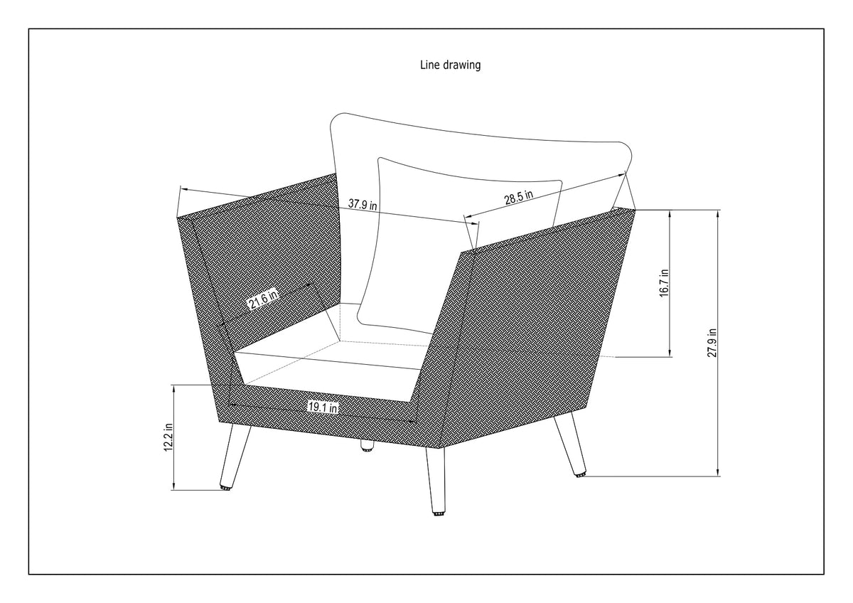 Amazonia Panther Wicker and Eucalyptus 4 Piece Outdoor Sofa Set