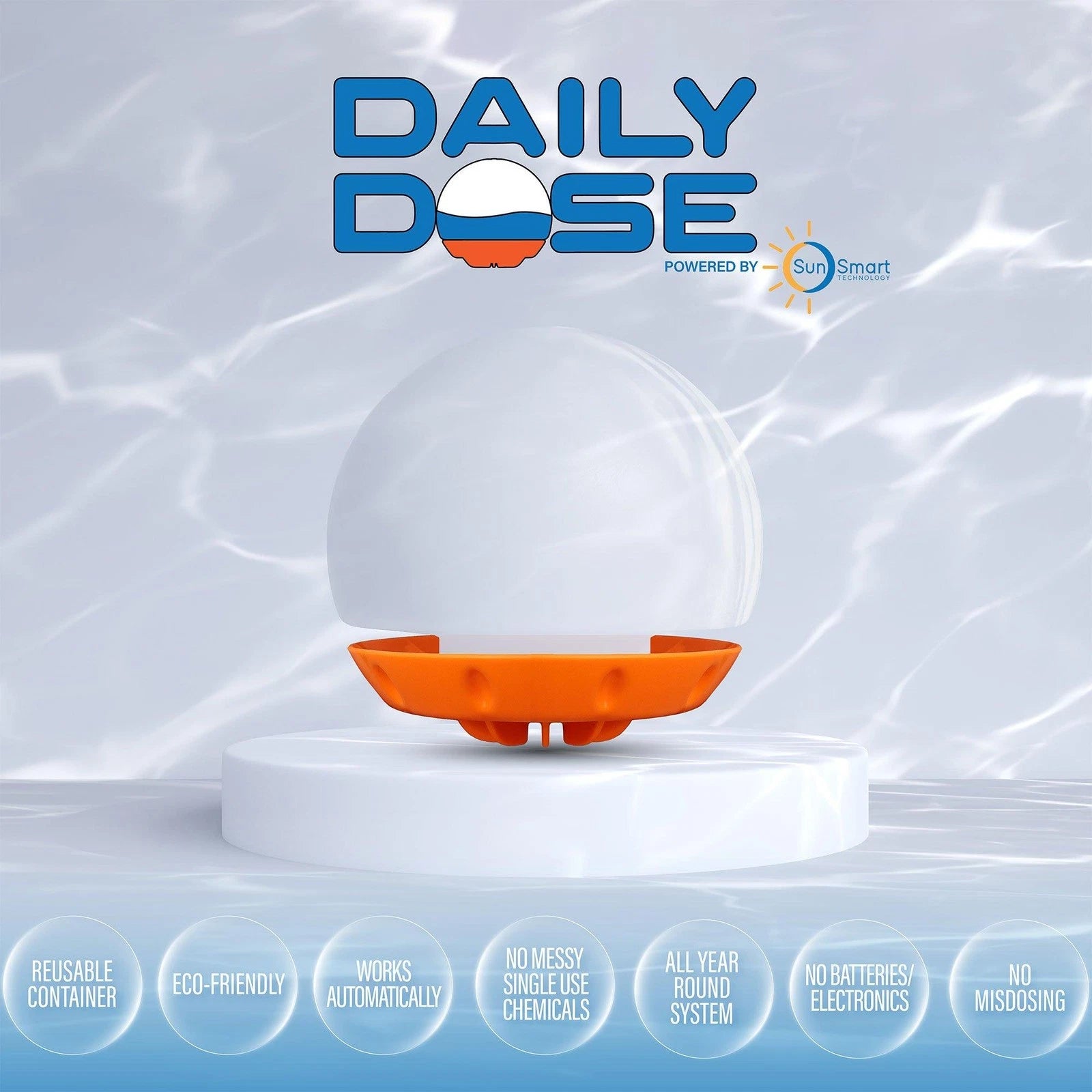 ReThink Pool Care Daily Dose pool chemical dispenser system for consistent daily pool maintenance