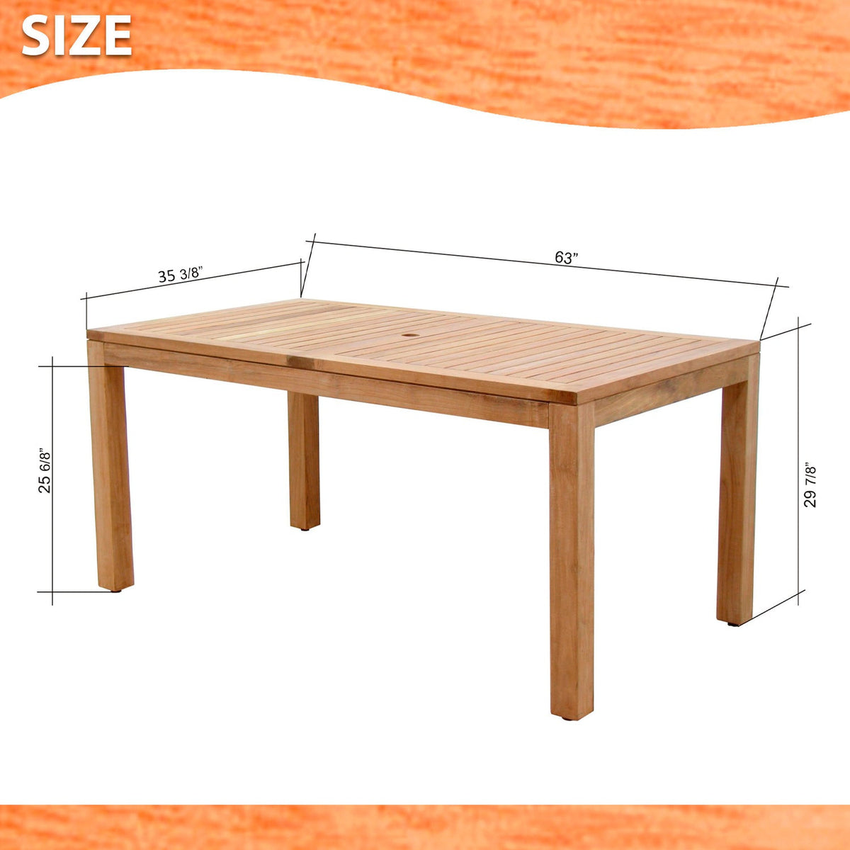 Amazonia Rinjani Teak and Resin 7 Piece Patio Dining Set