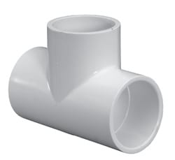 Tee, Slip White PVC Schedule 40