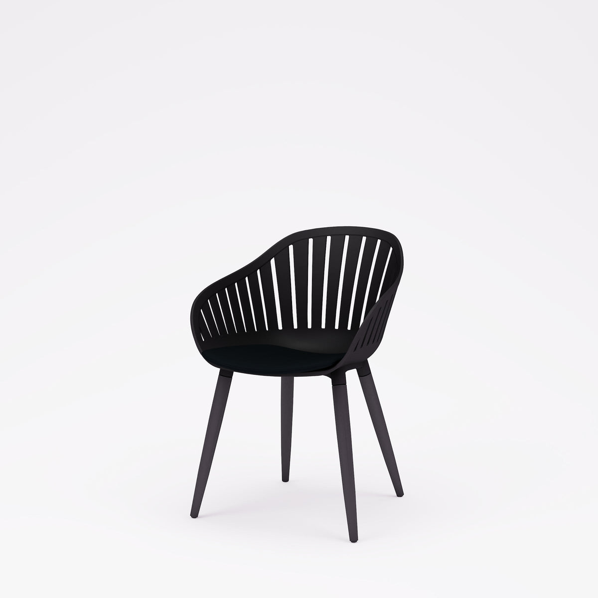 LifestyleGarden Nassau Resin and Aluminum Outdoor Dining Chairs, Set of 4