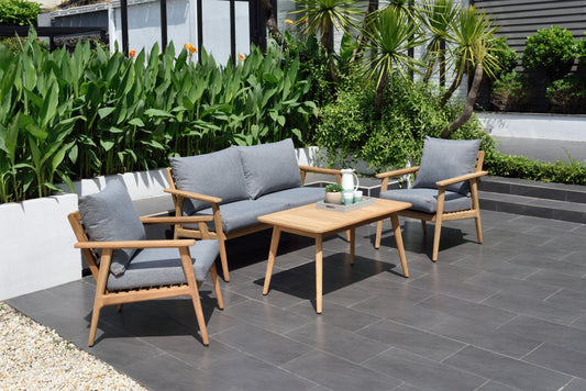 Amazonia Eve Teak Outdoor Conversation Set with Cushions