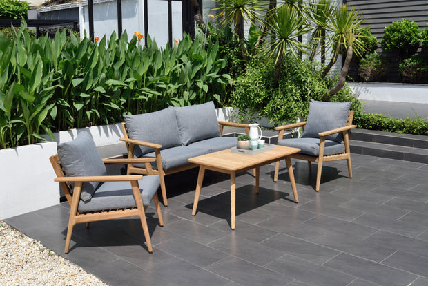 Amazonia Eve Teak Outdoor Conversation Set with Cushions