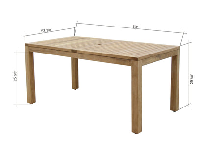 Amazonia Rinjani 5 Piece Patio Dining Set, Stacking Chairs