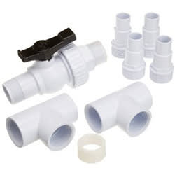 Smartpool SK35 Manual Diverter Valve Replacement Kit for SunHeater Aboveground Pools white