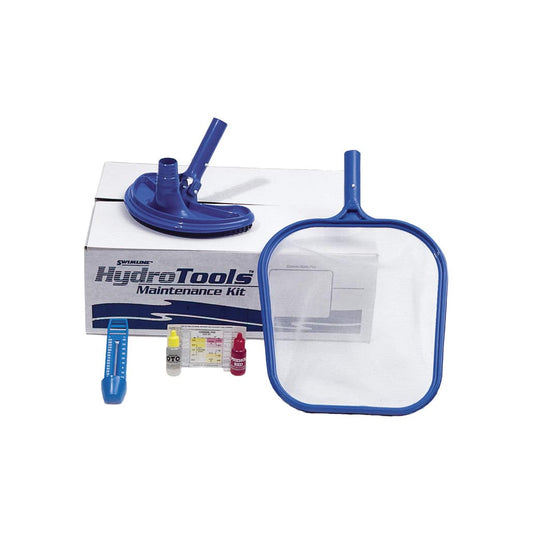 Swimline Basic Maintenance Kit Includes: Vac Head With Handle, Dual Test Kit, Leaf Skimmer And Thermometer | 8600