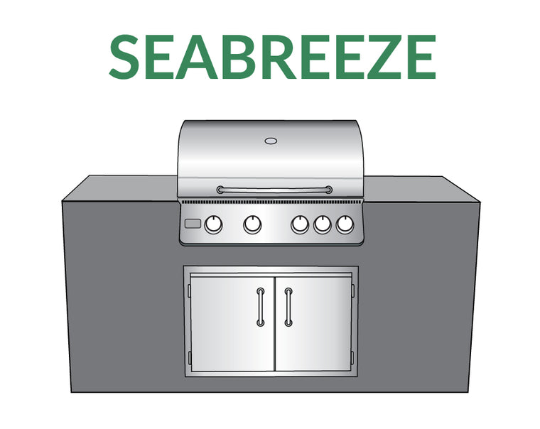 BackyardXpo Patio Breeze Seabreeze Complete Outdoor Kitchen, 6 Foot | COPI61-C