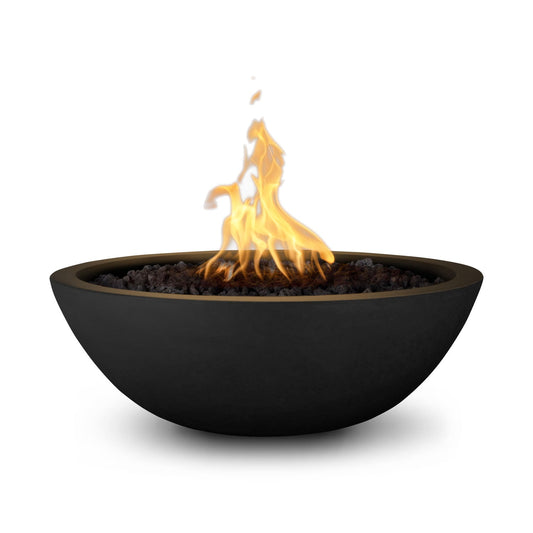 The Outdoor Plus Sedona Fire Bowl, 33-inch, GFRC concrete, in black