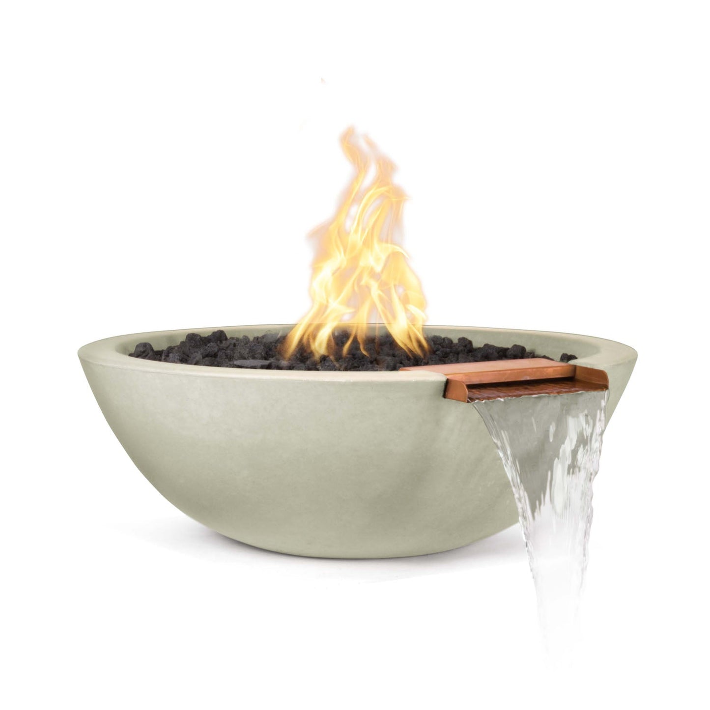 The Outdoor Plus Sedona Fire & Water Bowl, 27", GFRC Concrete | OPT-27RFW