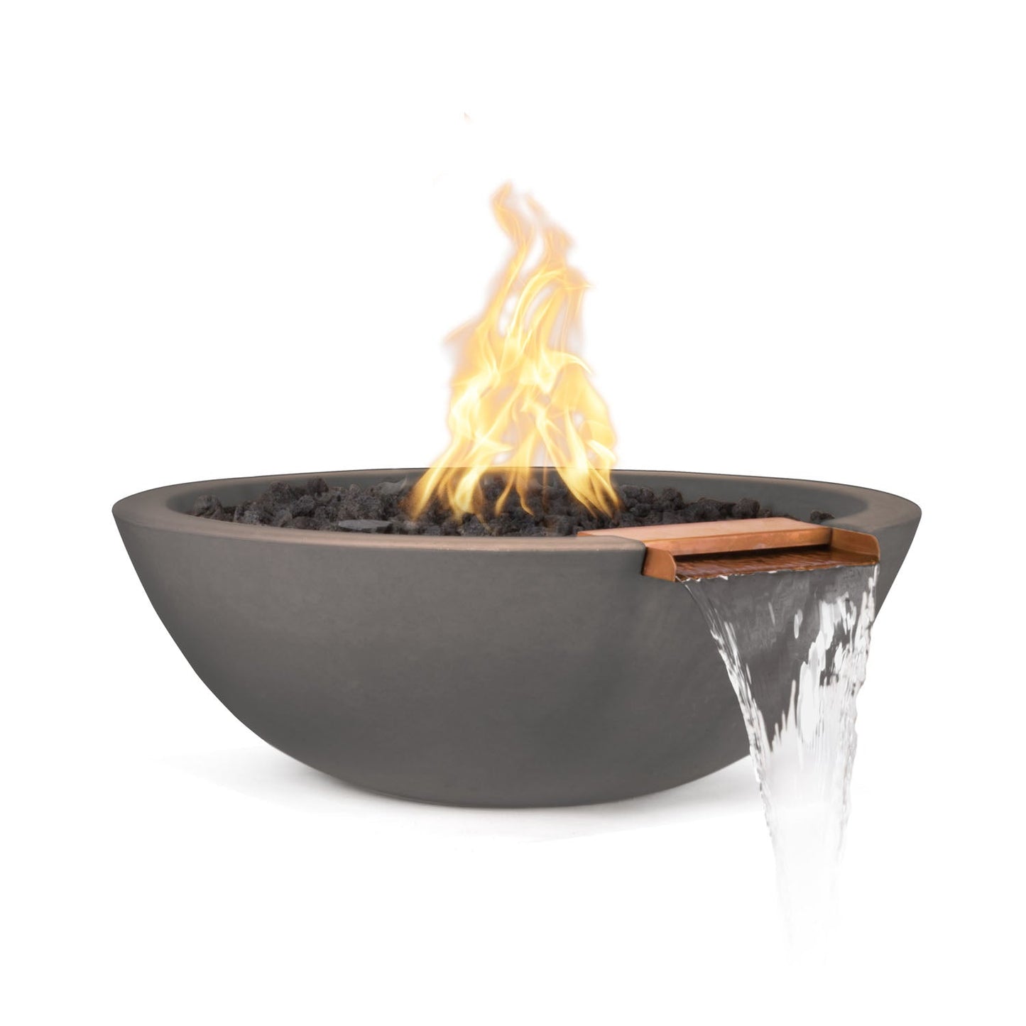 The Outdoor Plus Sedona Fire & Water Bowl, 27", GFRC Concrete | OPT-27RFW