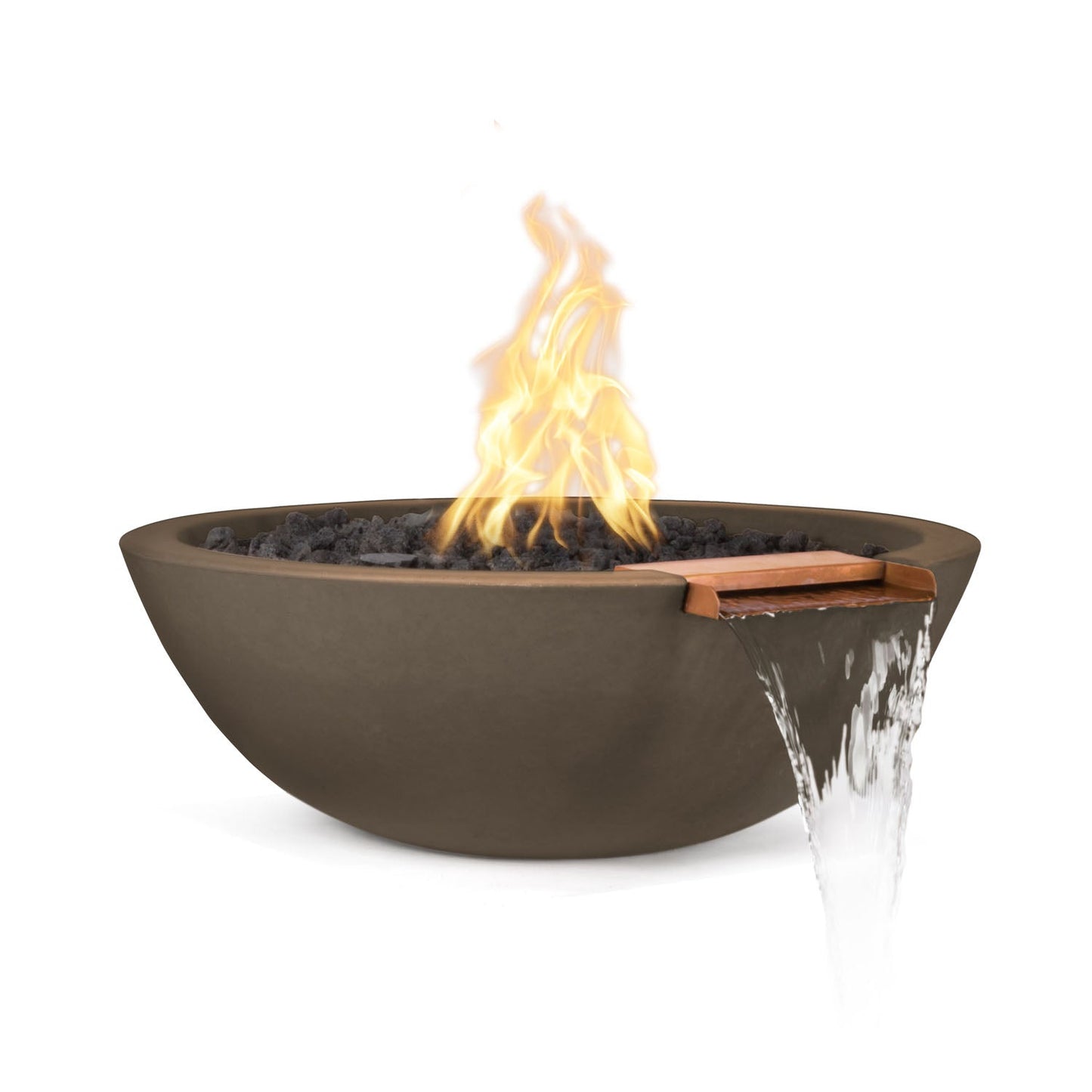 The Outdoor Plus Sedona Fire & Water Bowl, 27", GFRC Concrete | OPT-27RFW