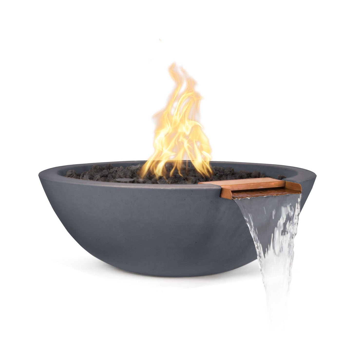 The Outdoor Plus Sedona Fire & Water Bowl, 27", GFRC Concrete | OPT-27RFW
