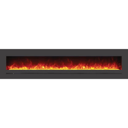 Amantii Wall Mount Flush Mount 88 inch Electric Fireplace WM-FML-88-9623-STL