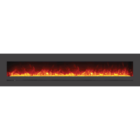 Amantii Wall Mount Flush Mount 88 inch Electric Fireplace WM-FML-88-9623-STL