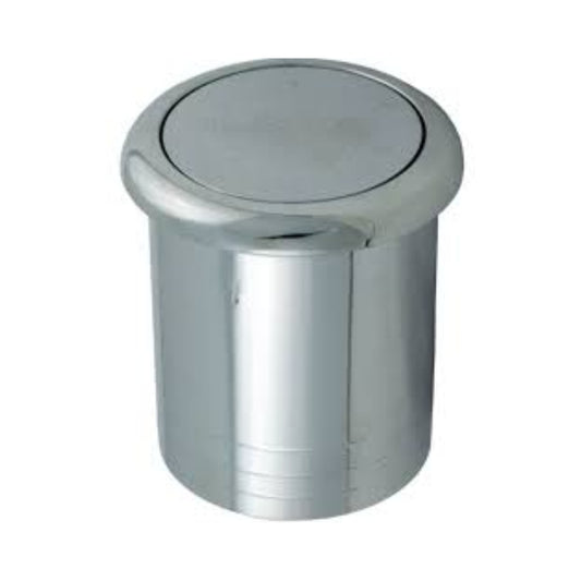 Slim chrome air button for pool & spa control, flush mount design, durable finish.