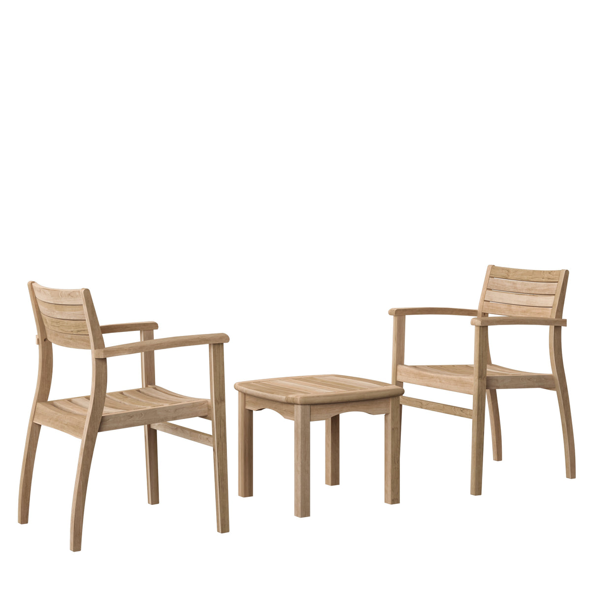 Amazonia Intan Teak Balcony Set with Side Table and 2 Chairs